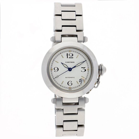 WATCH CARTIER W31015M7 Pasha white SS AT - Picture 2 of 9